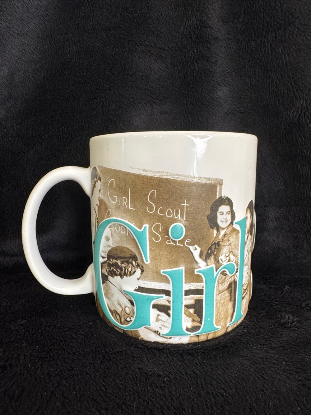 Girl Scouts of the USA Ceramic Mug with Teal Lettering Large Size - Picture 8 of 8